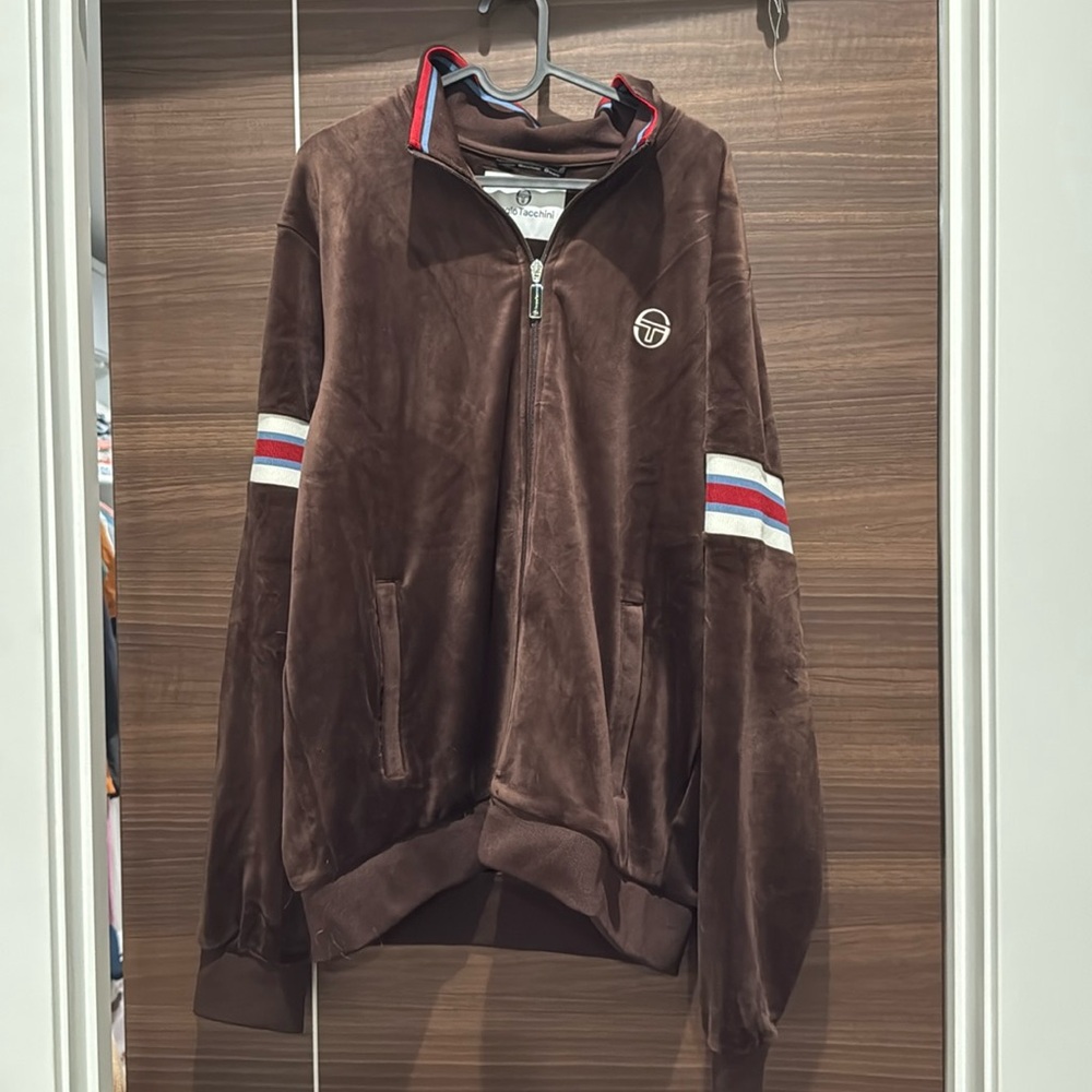 NWT Sergio Tacchini Ostuni Stretch Velour Track Jacket and Pants Set